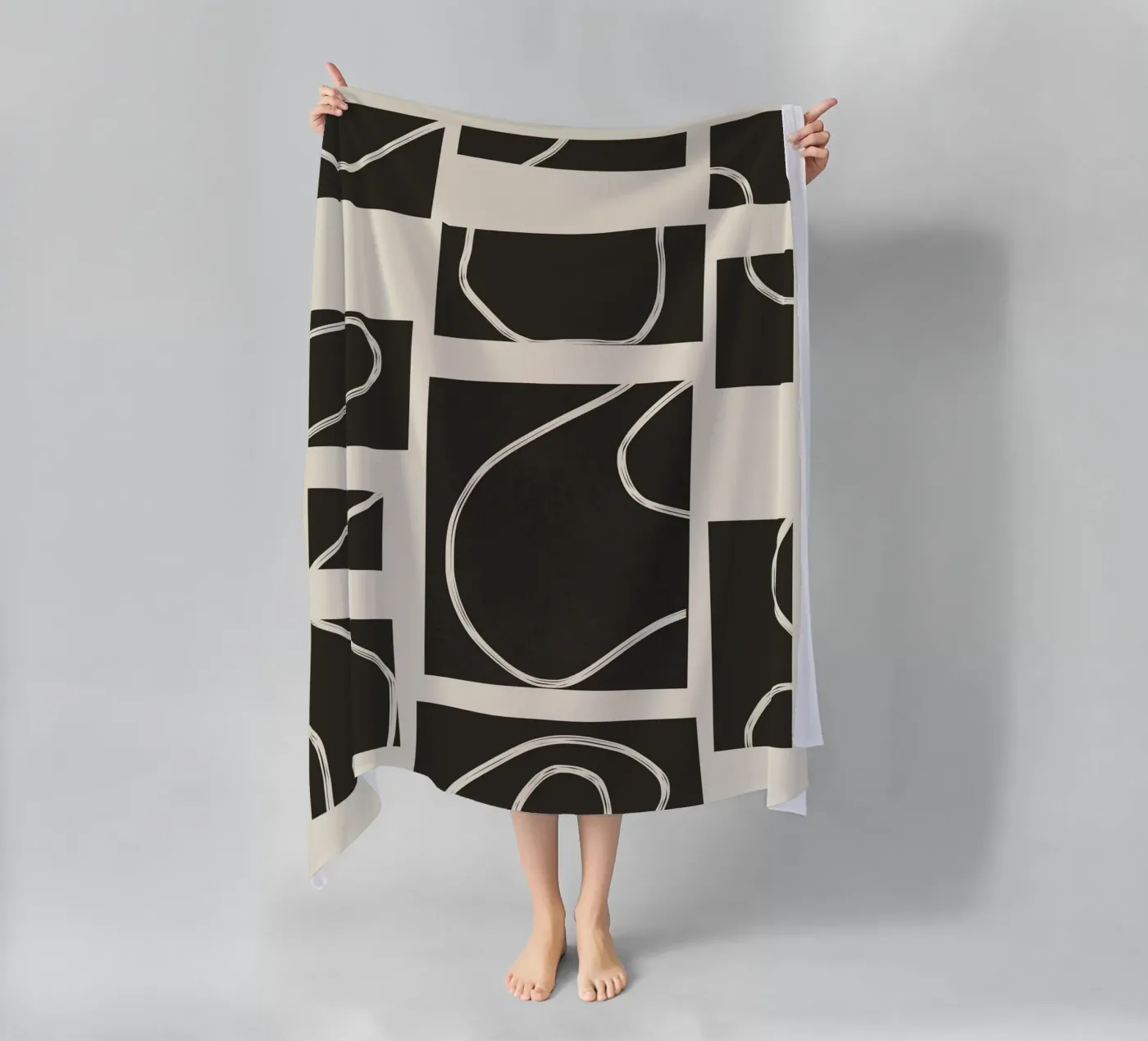 Abstract Pathways 2 strandhanddoek van Flow Line