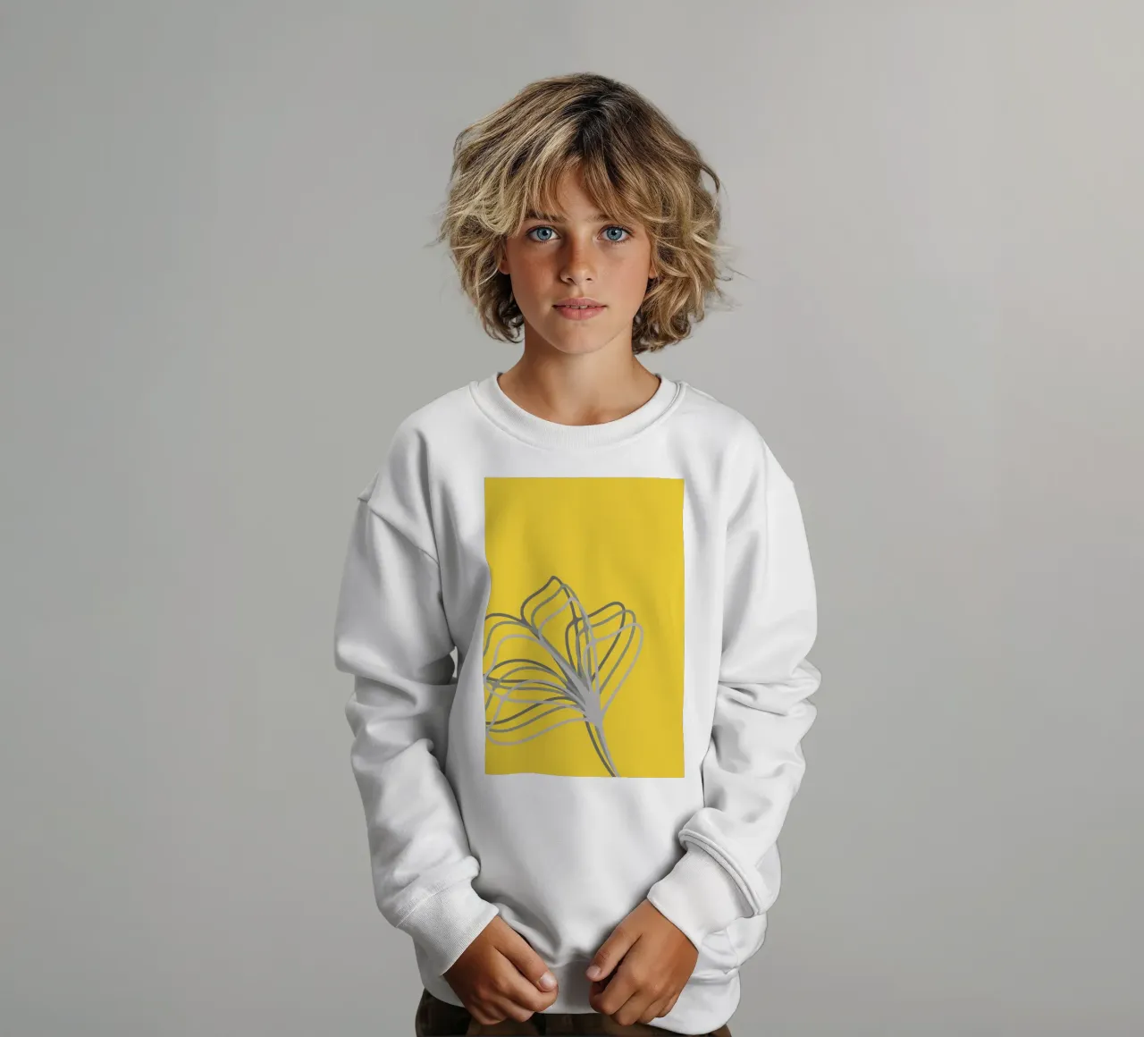 Yello in Flowers felpa bambino da AESTHETIC VIBES by Isabel