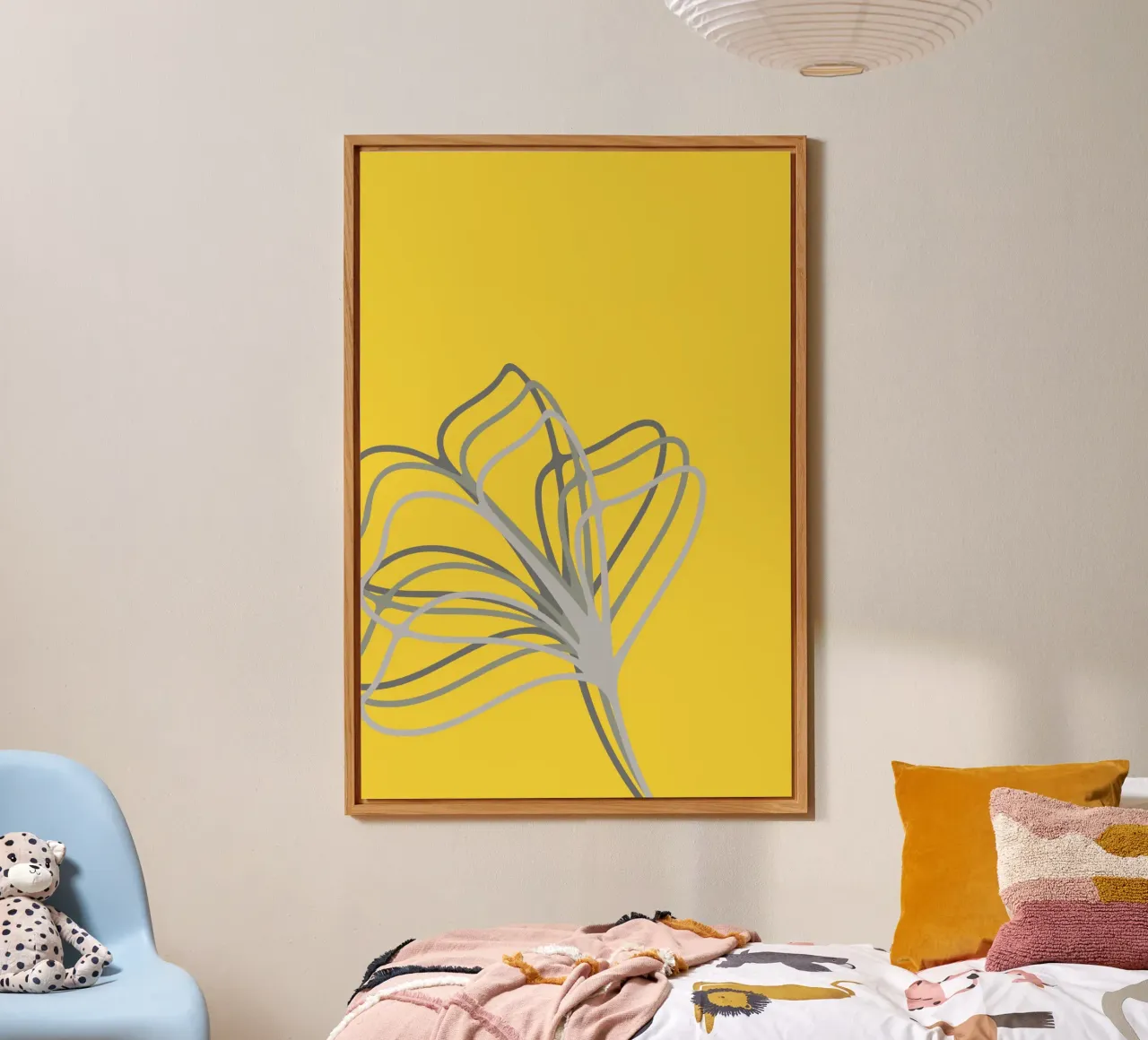 Yello in Flowers alluminio dibond da AESTHETIC VIBES by Isabel