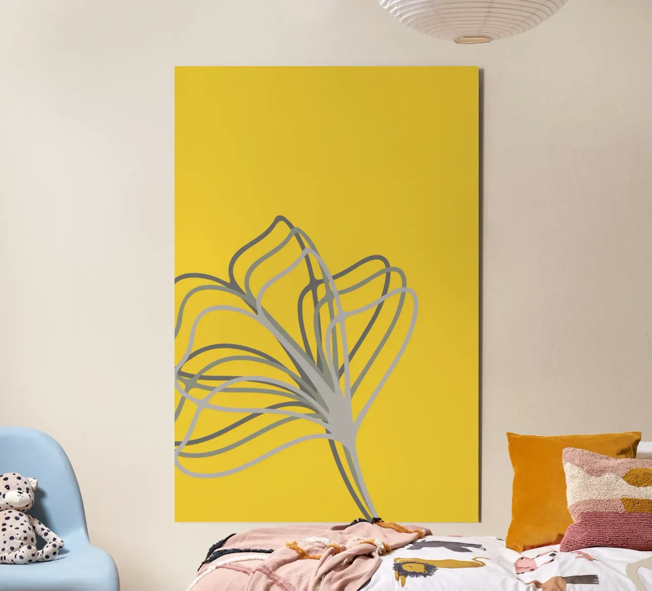 Yello in Flowers alluminio dibond da AESTHETIC VIBES by Isabel