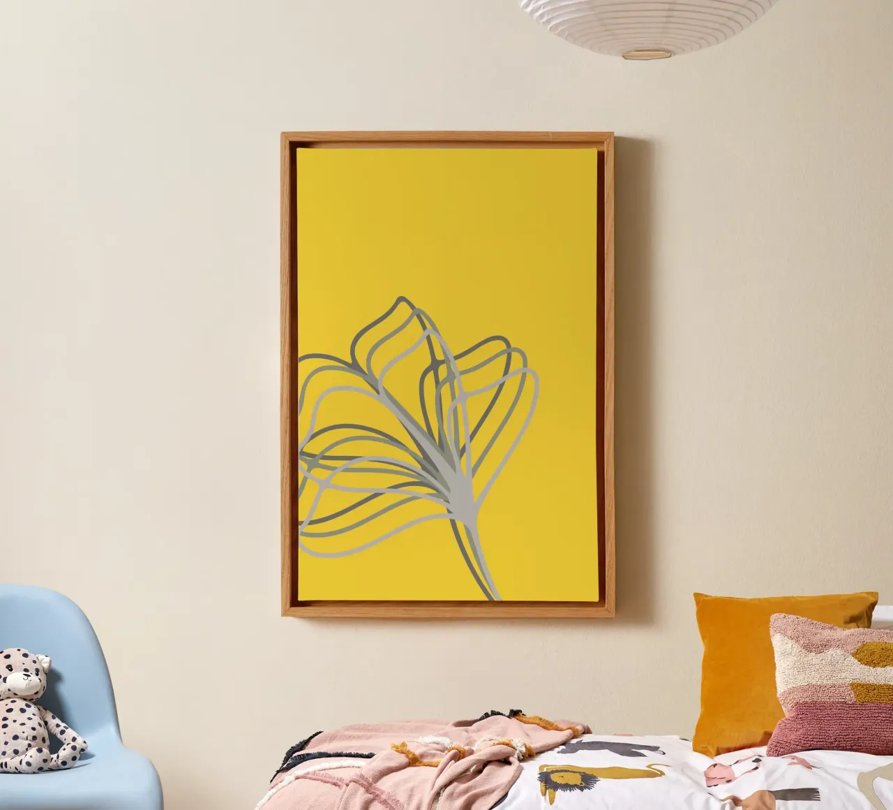 Yello in Flowers canvas by AESTHETIC VIBES by Isabel