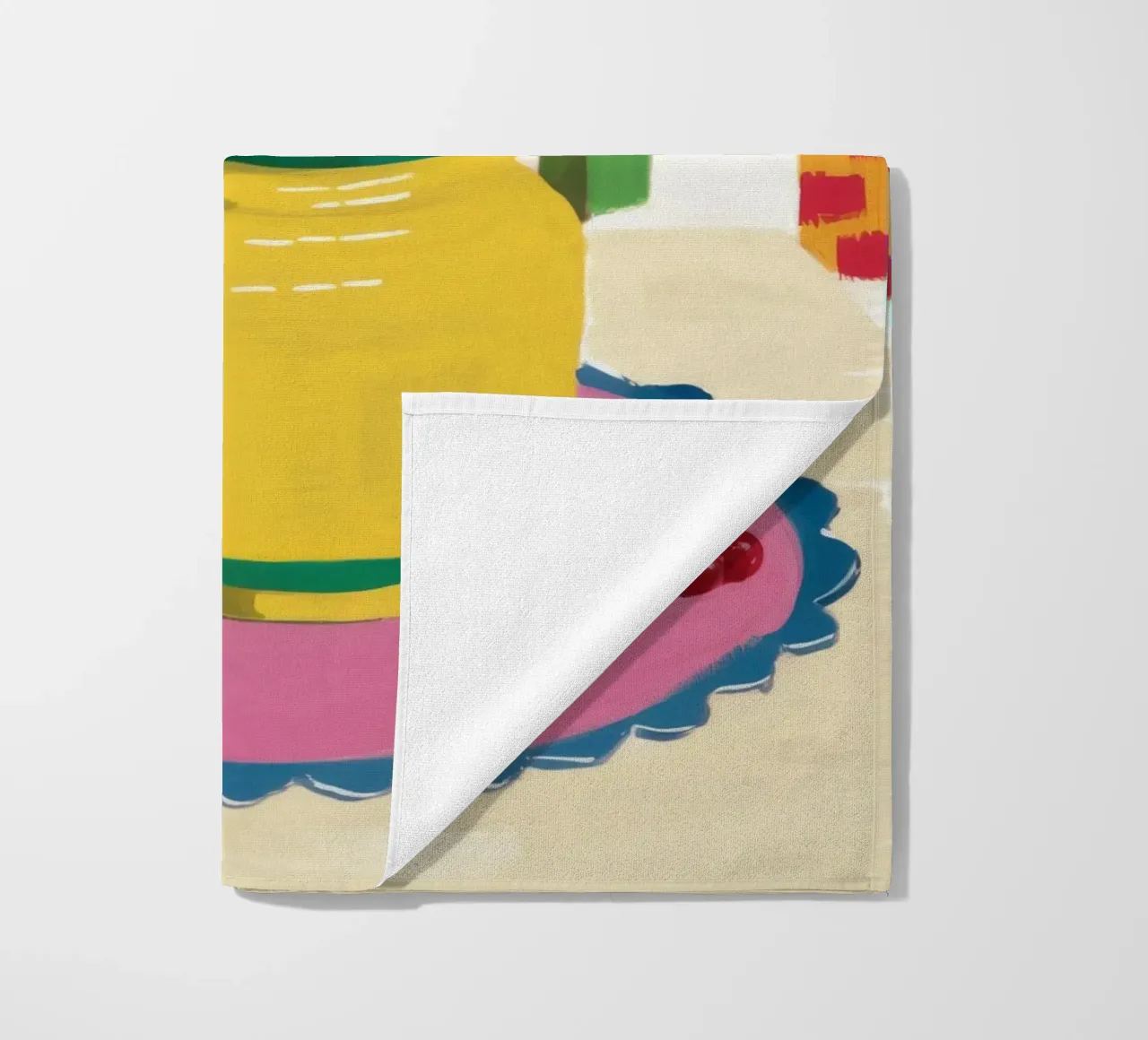 Retro Teapot Delight beach towel by Aurora Muse