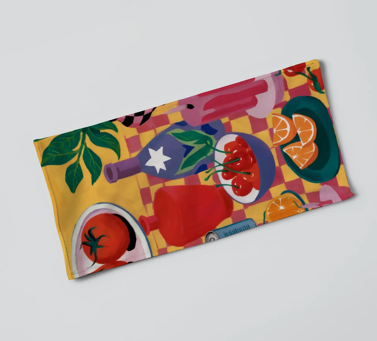Tomato Soda Pop towel by Aurora Muse