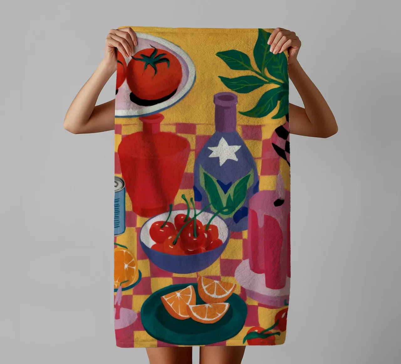 Tomato Soda Pop towel by Aurora Muse