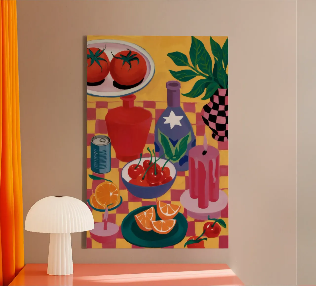 Tomato Soda Pop tela con Cornice a cassetta da Aurora Muse