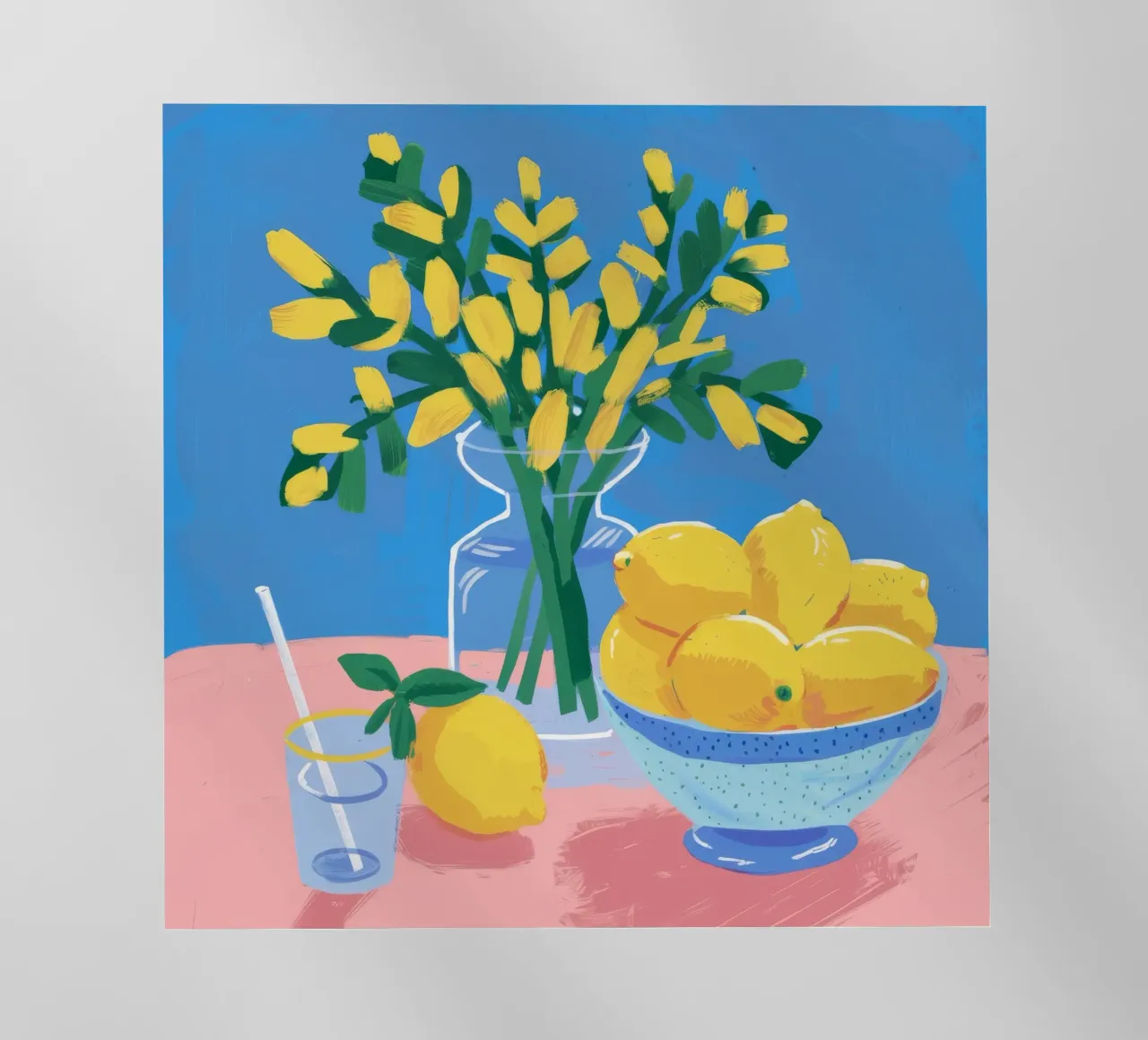 Zitrone Vase Brise Backlit Folie von Aurora Muse