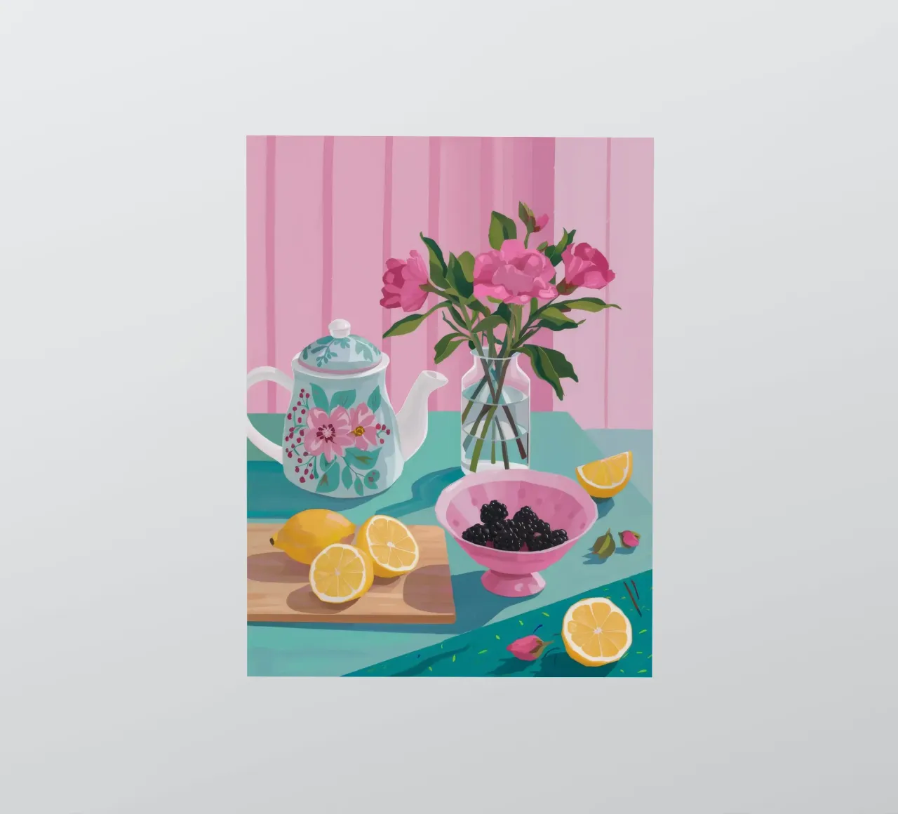 Tea Time Blush sticker by Aurora Muse