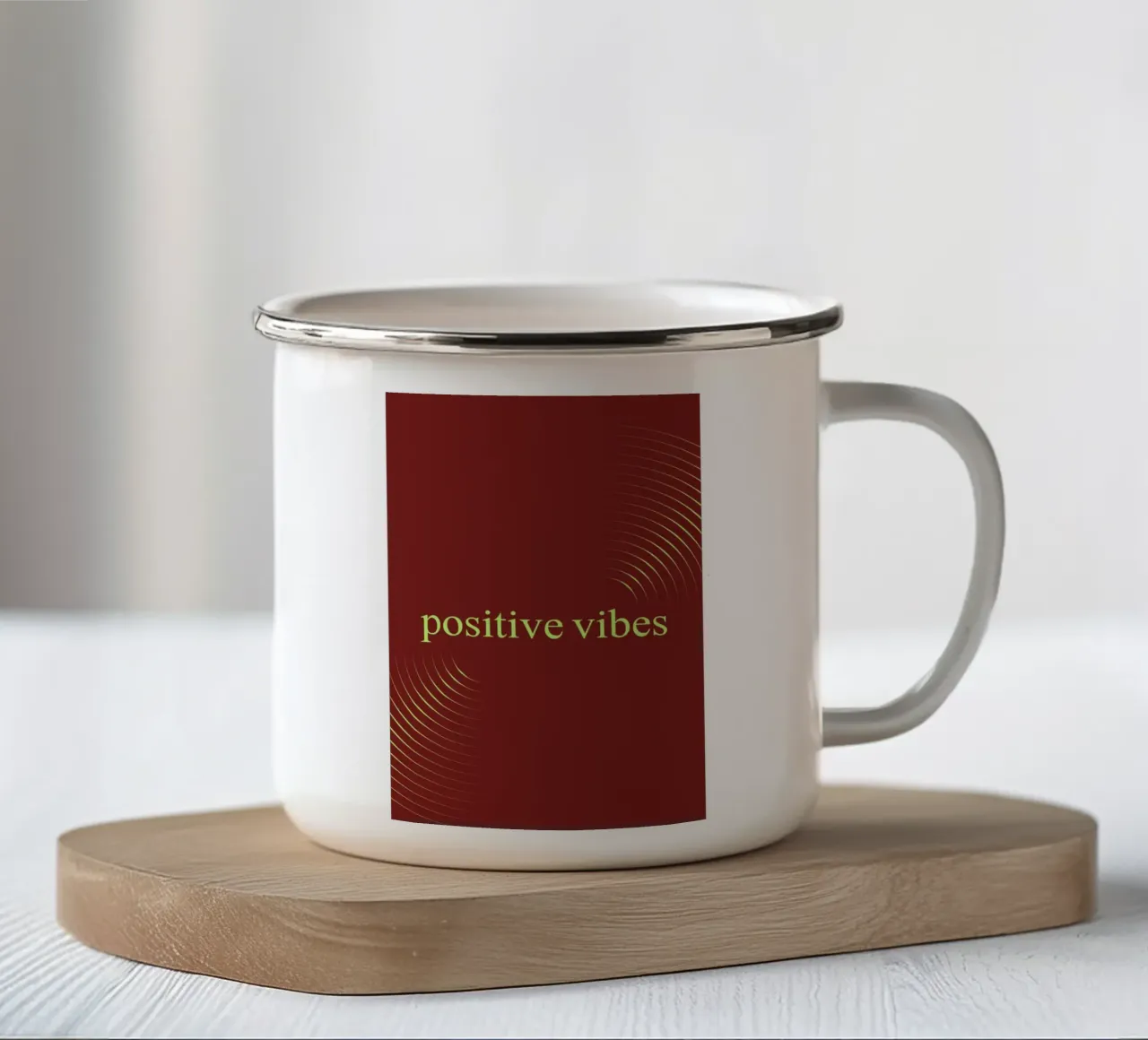positive vibes tazza in smalto da AESTHETIC VIBES by Isabel