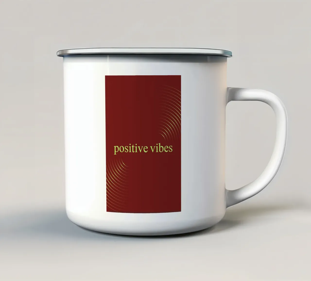 positive vibes tazza in smalto da AESTHETIC VIBES by Isabel