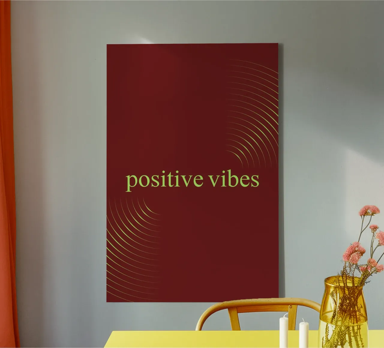 positive vibes tela con Cornice a cassetta da AESTHETIC VIBES by Isabel