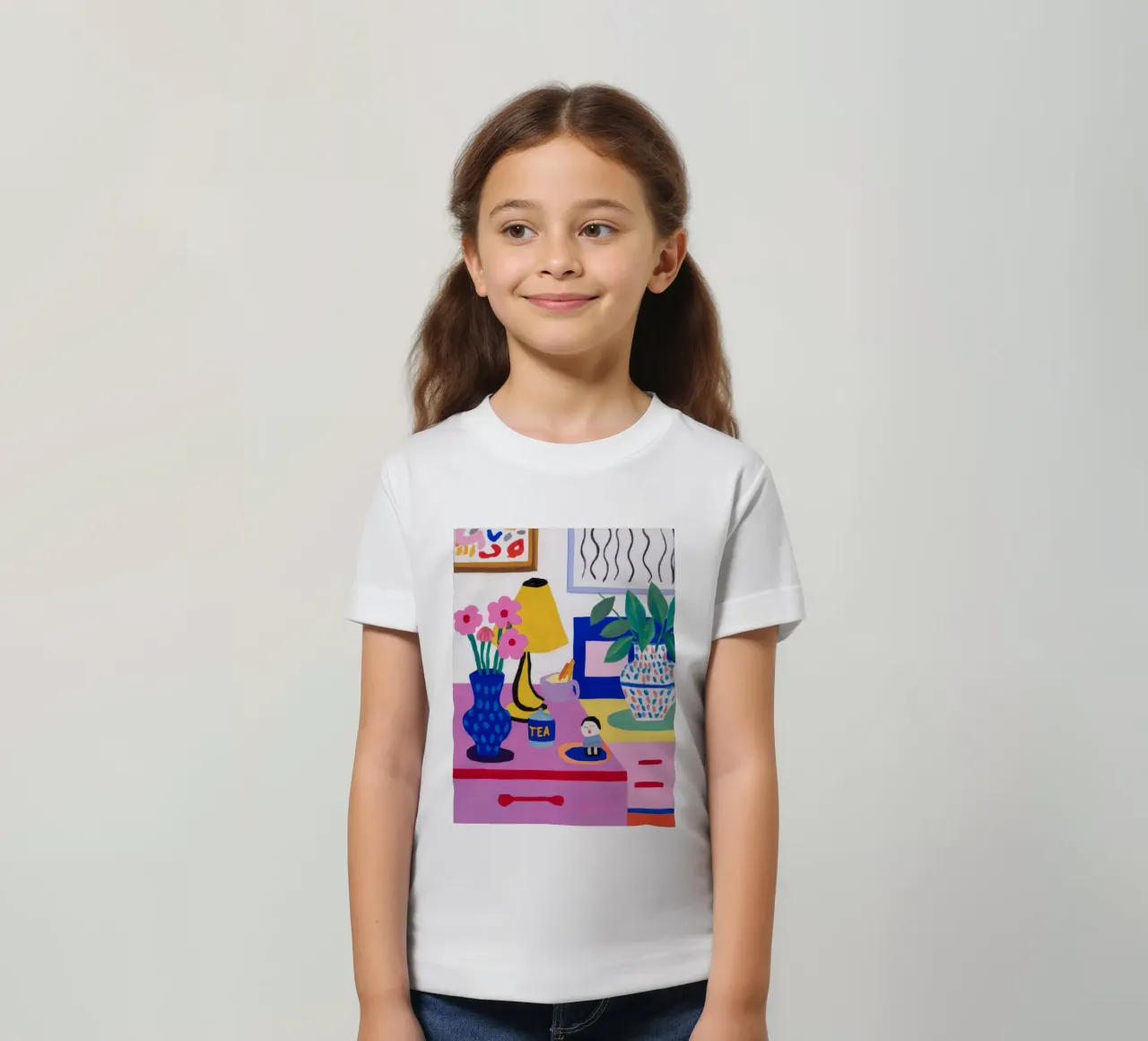 Desk Bloom Whimsy kinder t-shirt van Aurora Muse