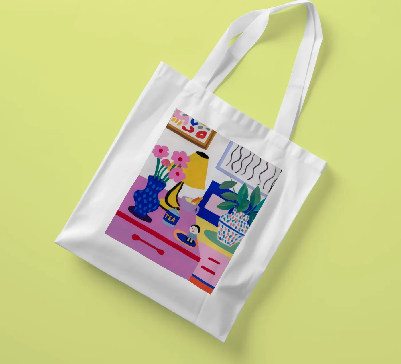 Desk Bloom Whimsy tote bag by Aurora Muse