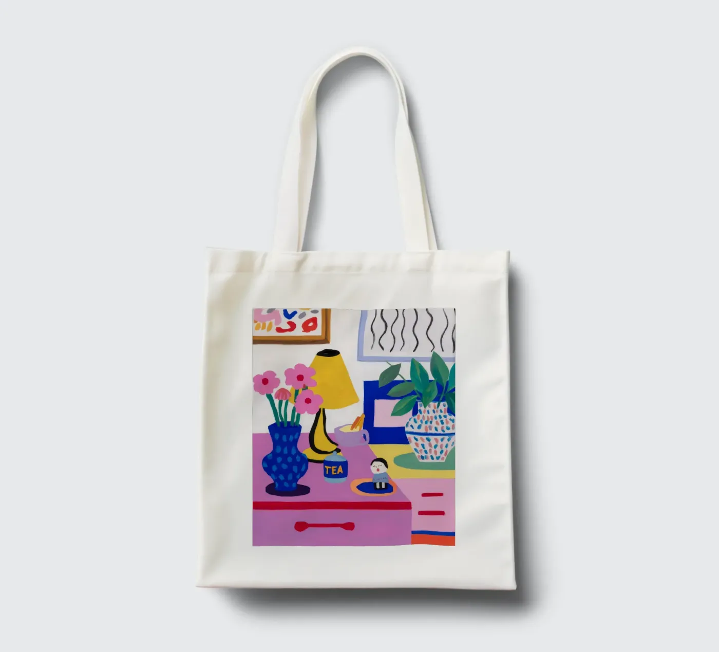 Desk Bloom Whimsy tote bag by Aurora Muse