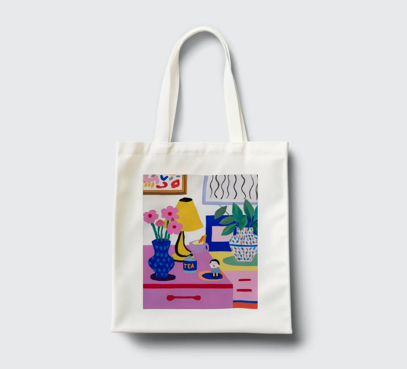 Desk Bloom Whimsy tote bag by Aurora Muse