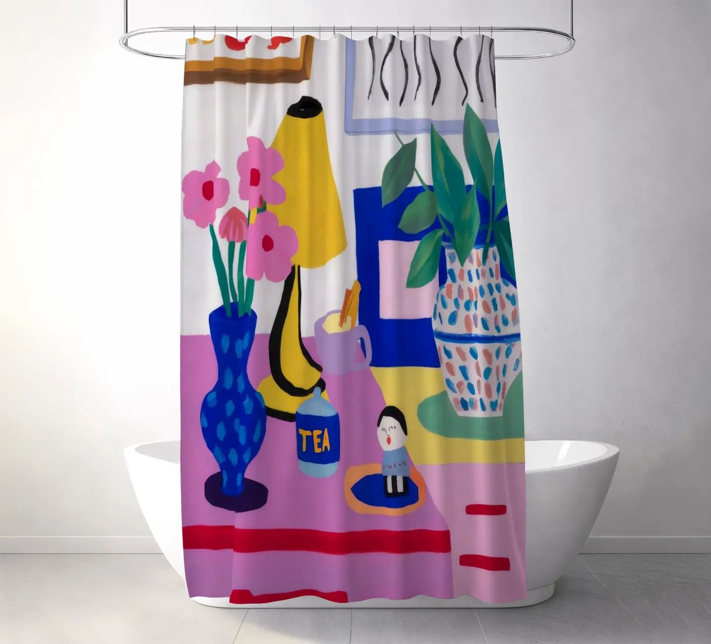 Schreibtisch Bloom Whimsy Duschvorhang von Aurora Muse