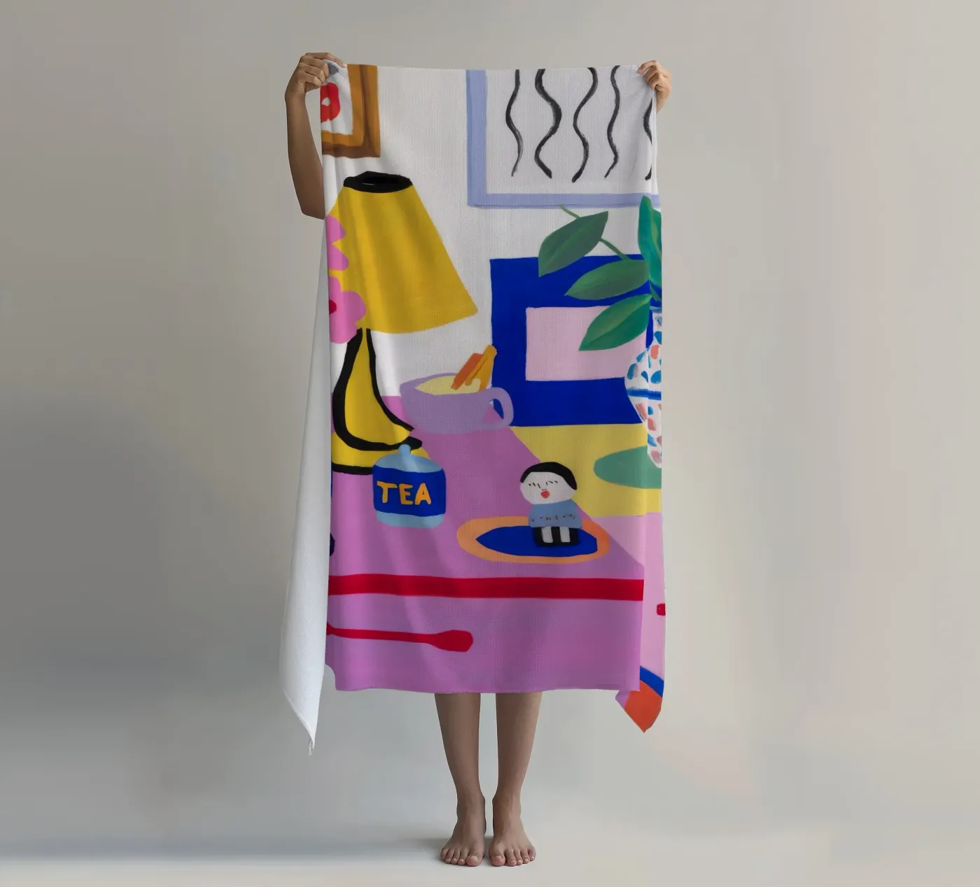 Desk Bloom Whimsy strandhanddoek van Aurora Muse
