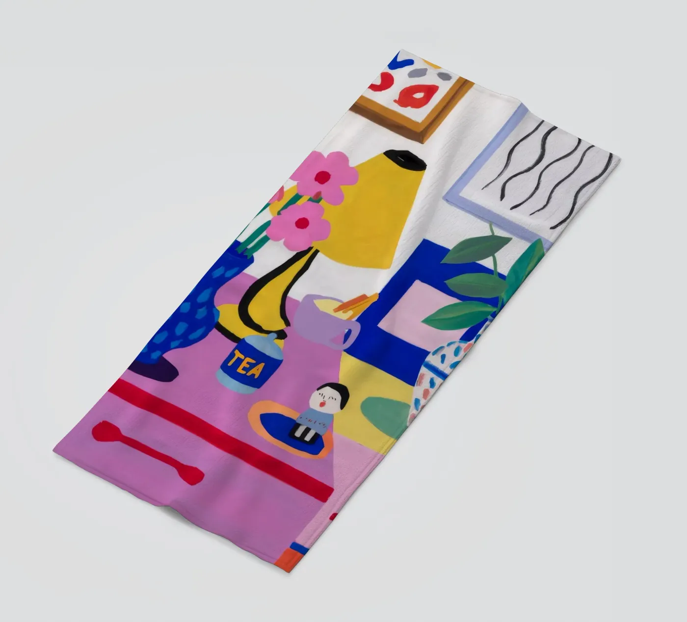 Desk Bloom Whimsy strandhanddoek van Aurora Muse
