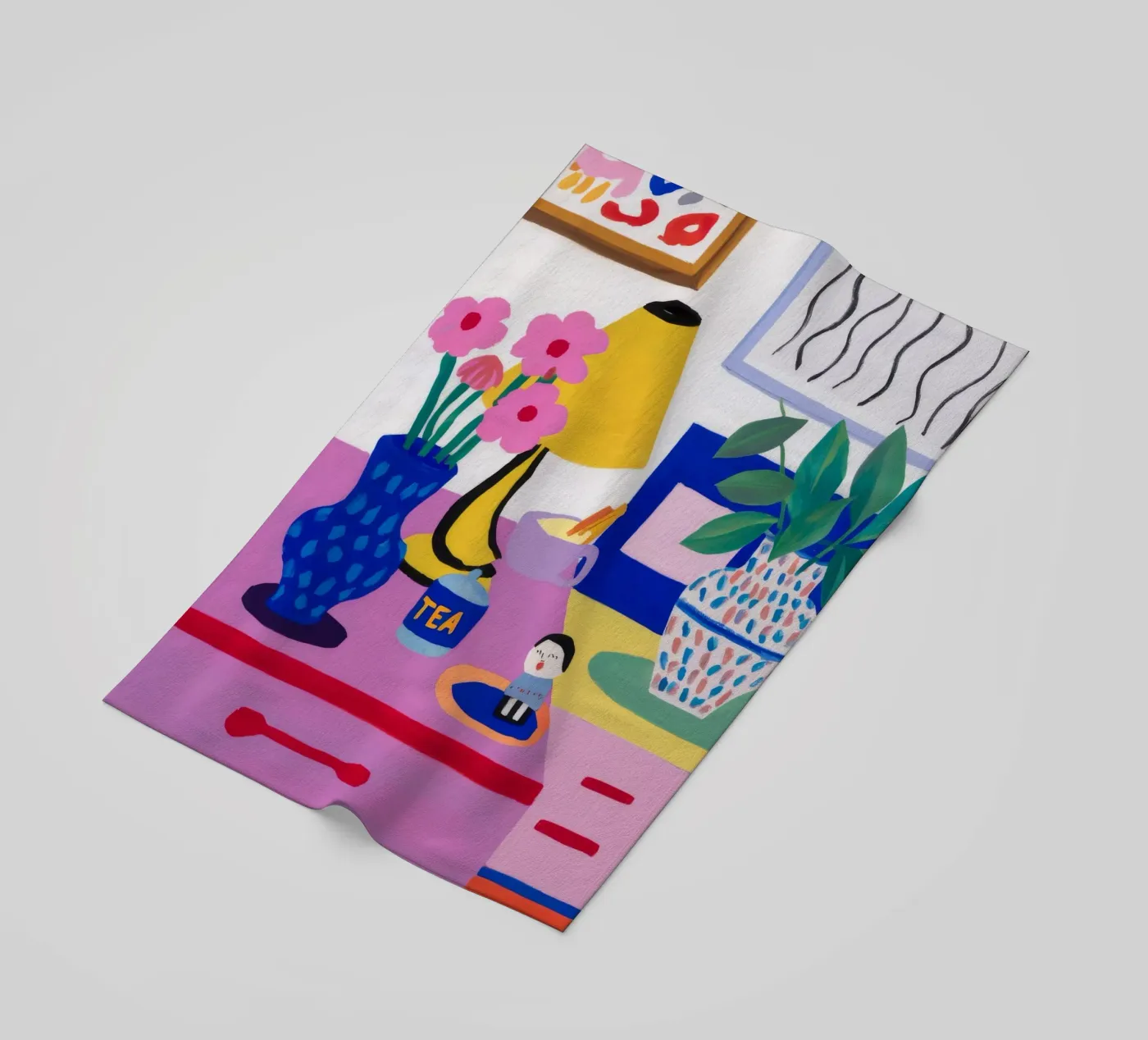 Desk Bloom Whimsy strandhanddoek van Aurora Muse