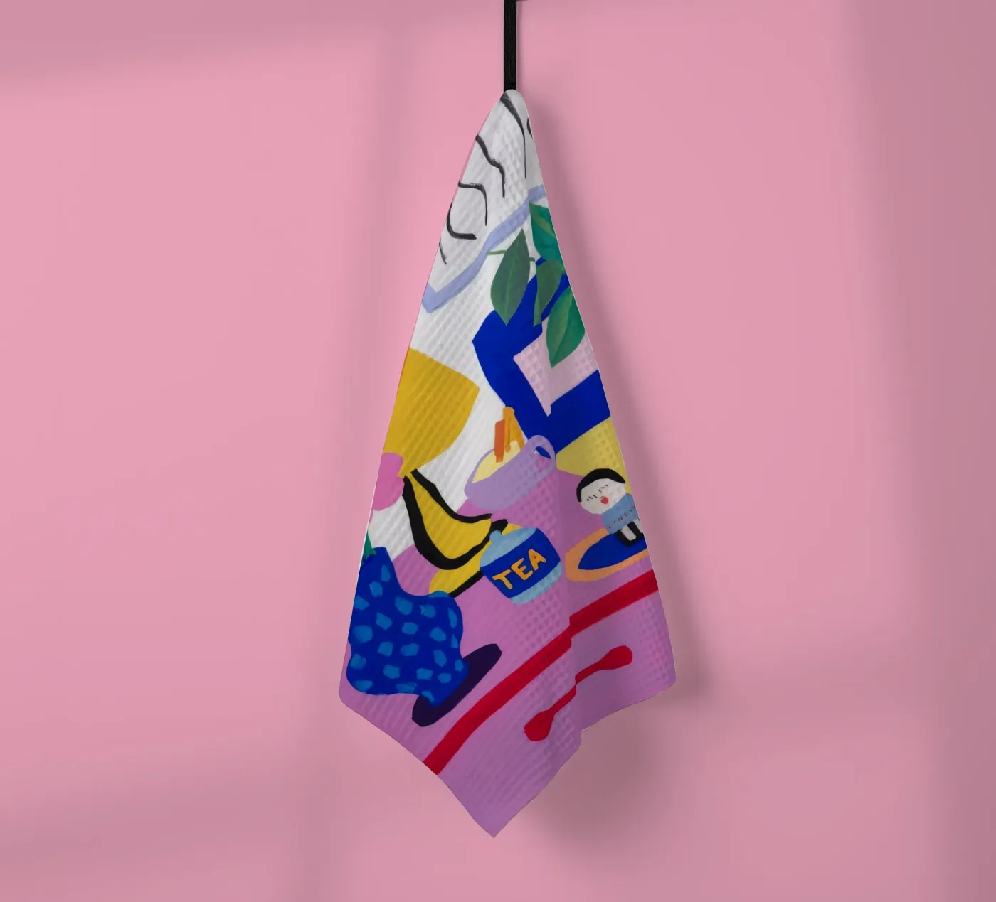 Desk Bloom Whimsy tea towel by Aurora Muse