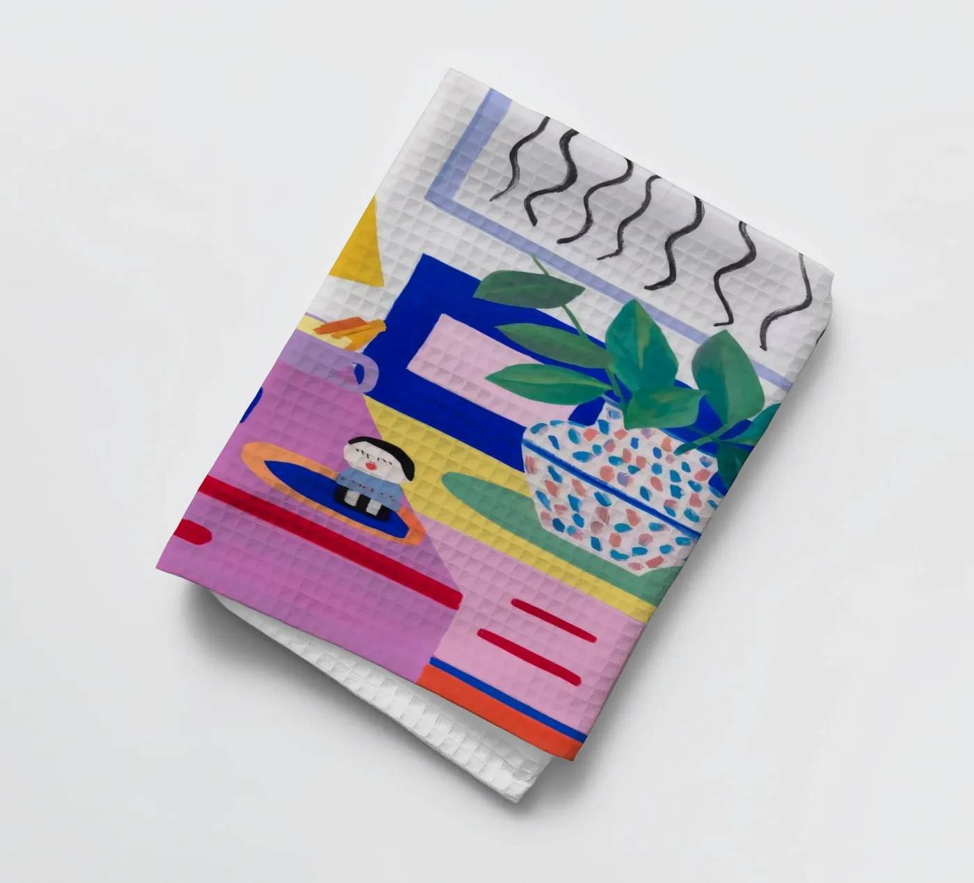 Desk Bloom Whimsy tea towel by Aurora Muse