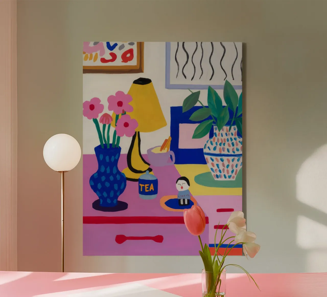 Desk Bloom Whimsy canvas by Aurora Muse