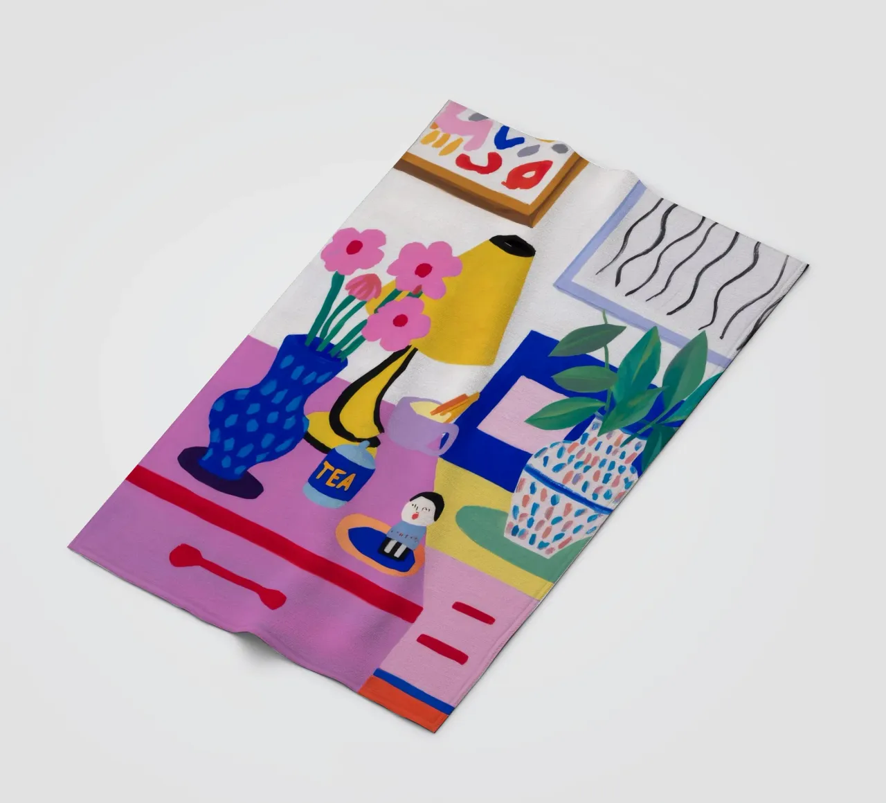 Desk Bloom Whimsy fleece blanket by Aurora Muse