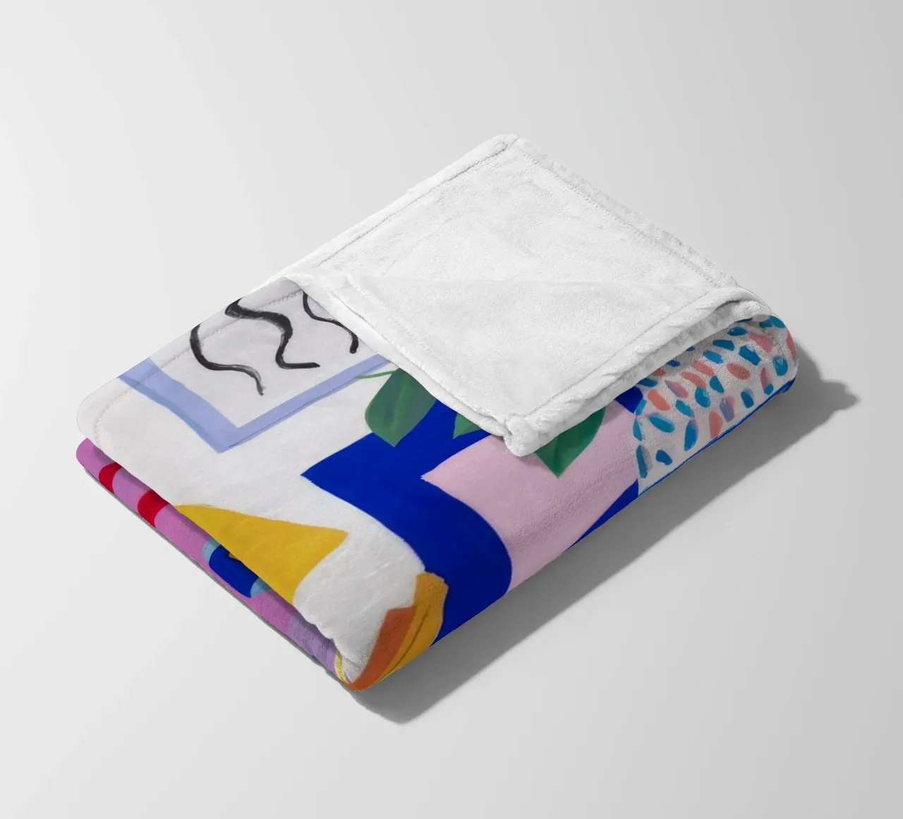 Desk Bloom Whimsy fleece blanket by Aurora Muse