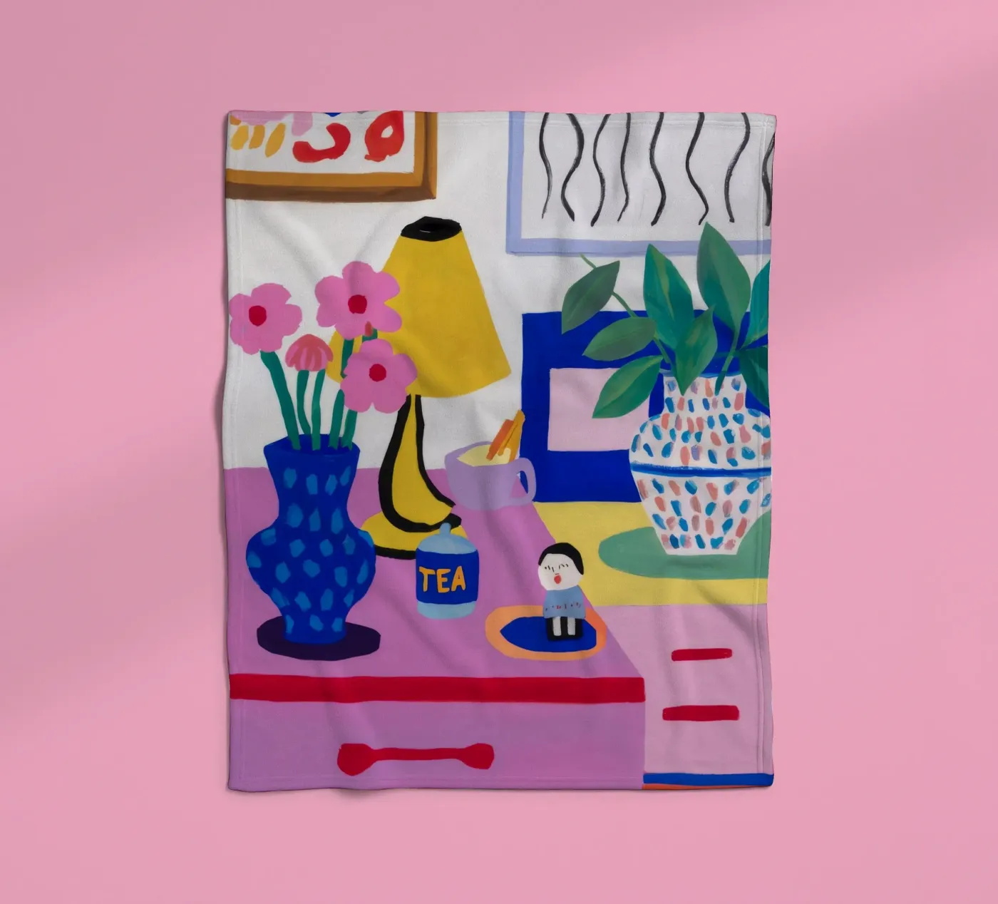 Desk Bloom Whimsy fleecedeken van Aurora Muse
