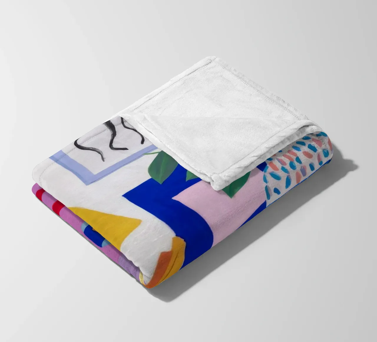 Desk Bloom Whimsy fleece blanket by Aurora Muse