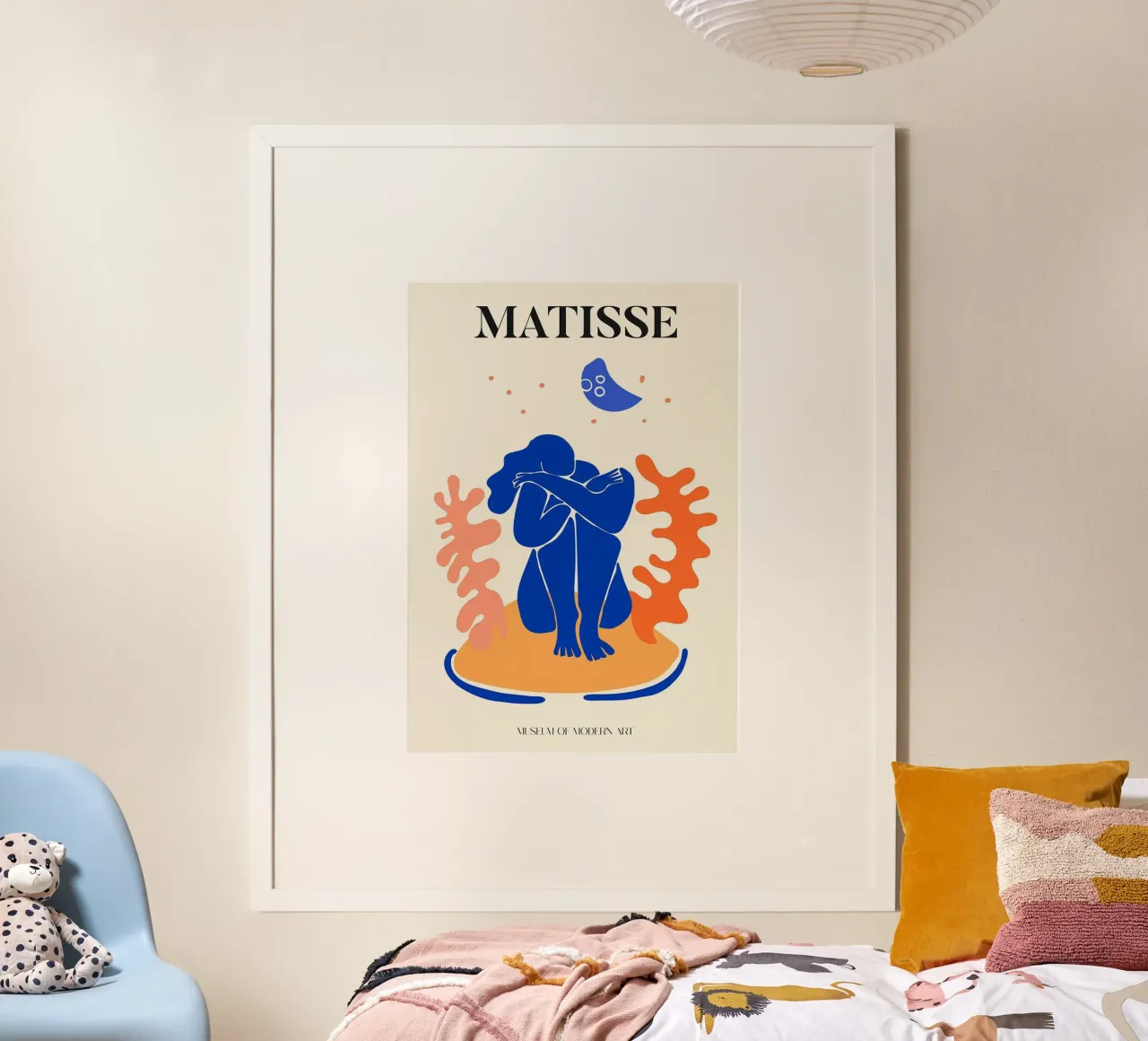 matisse-una donna si addormenta seduta poster con telaio in plastica da sazkia art