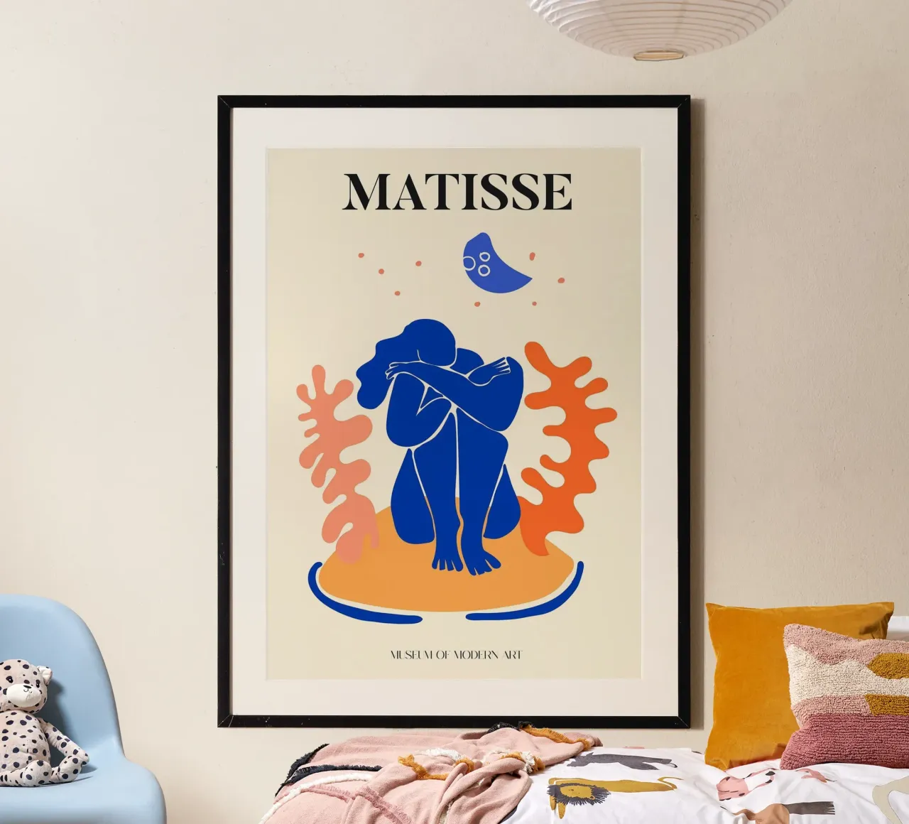matisse-una donna si addormenta seduta poster con telaio in plastica da sazkia art