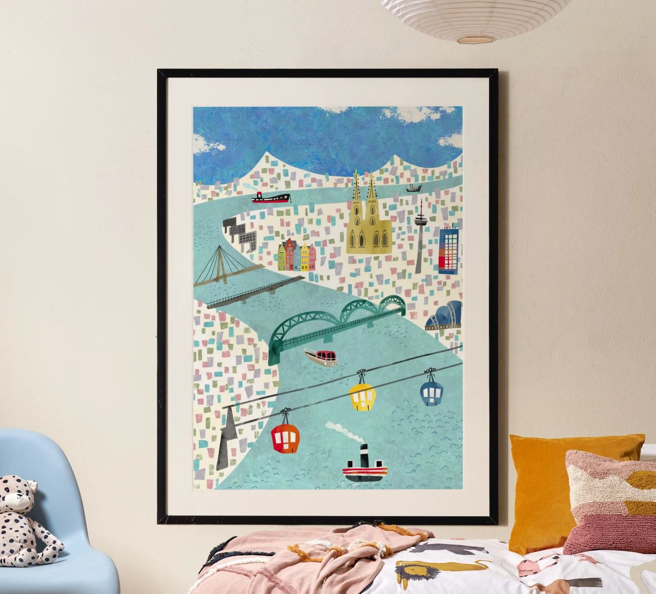 Köln Stadtplan Illustration Poster von DYDesign