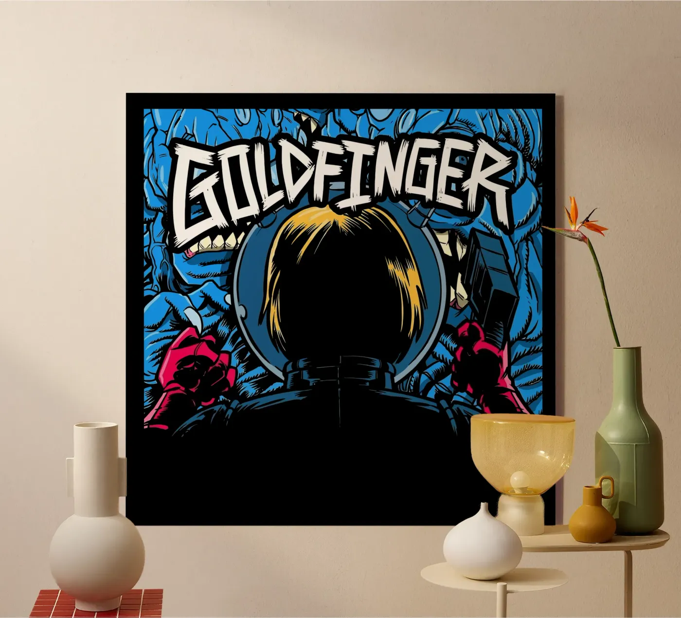 Goldfinger acryl van Nadirsungga