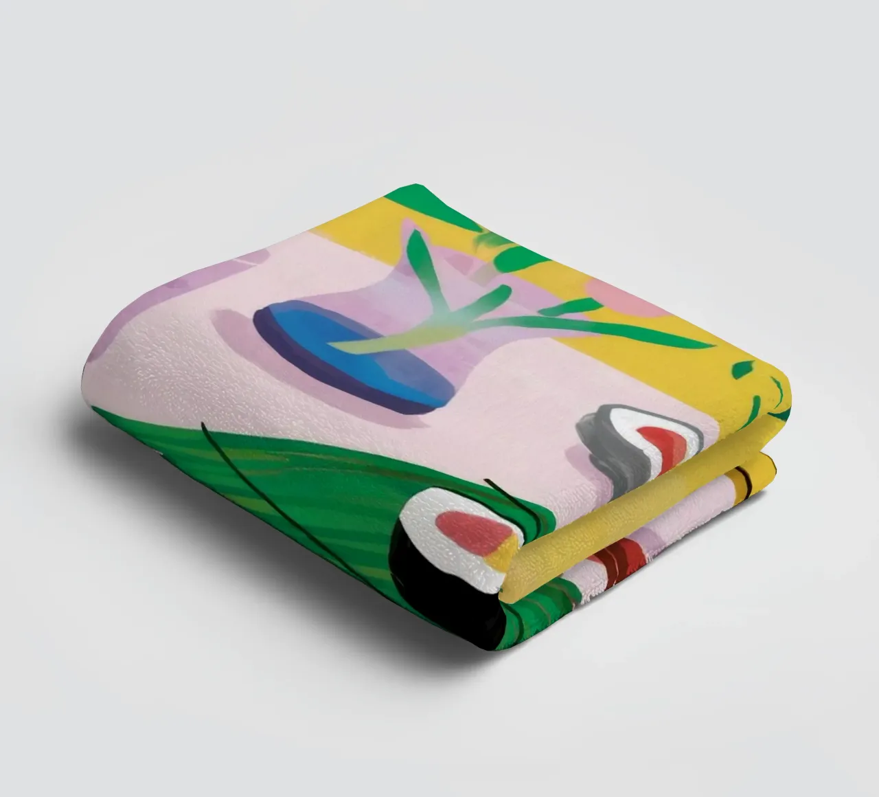 Sushi View Tranquil towel by Aurora Muse