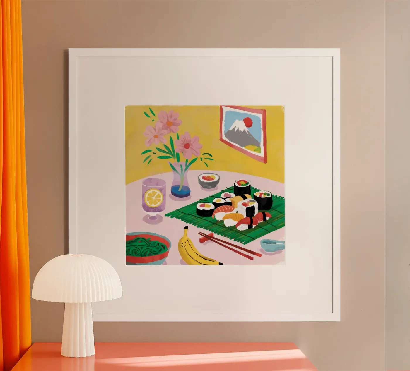 Sushi Uitzicht Rustig poster van Aurora Muse
