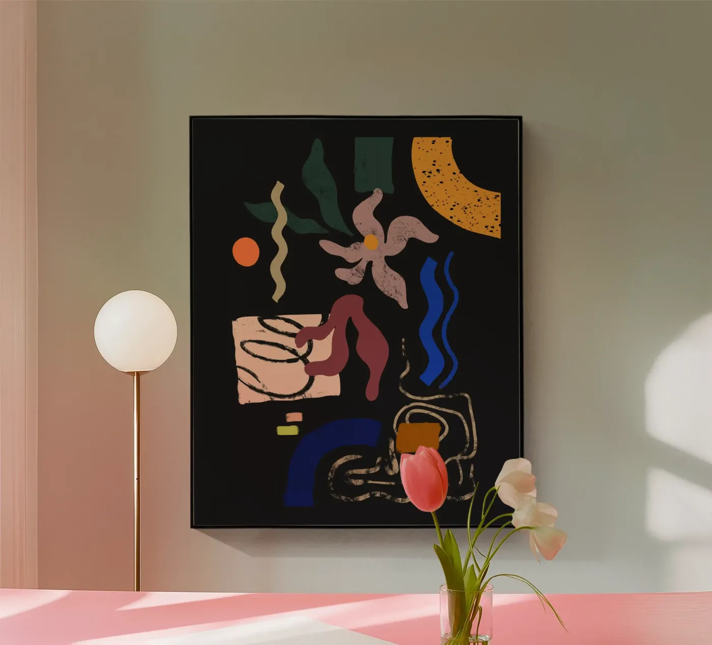 Abstract Floral plexiglass da Arty Guava