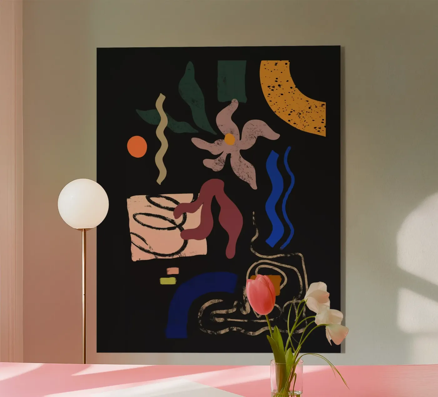 Abstract Floral plexiglass da Arty Guava