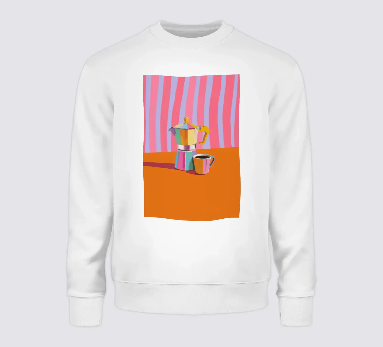 Silenzio a strisce di caffè felpa da Aurora Muse