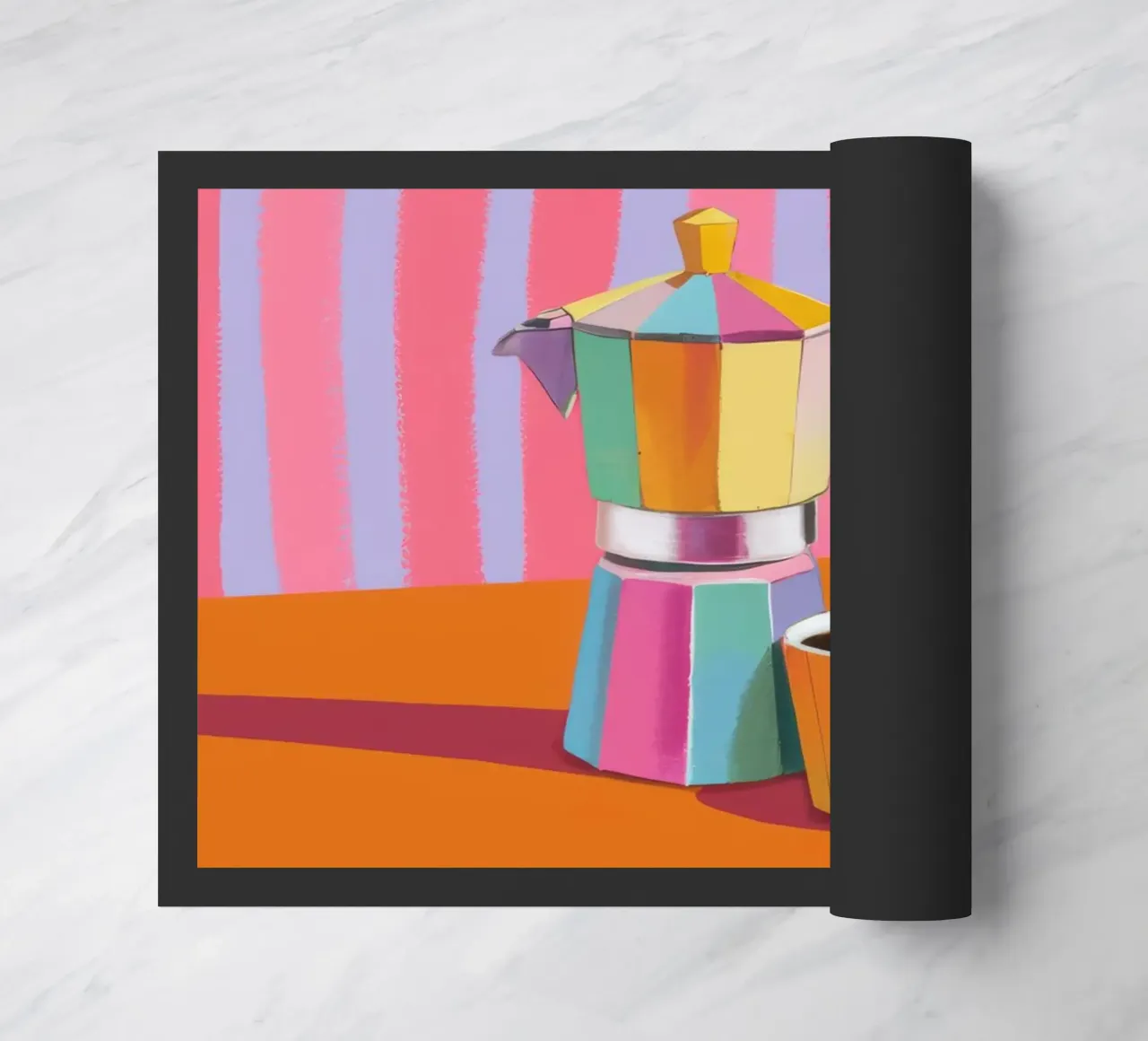 Silenzio a strisce di caffè zerbino da Aurora Muse