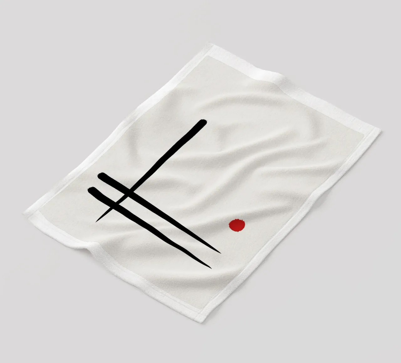 Japandi minimalist artwork I coperta in pile da Imaginative