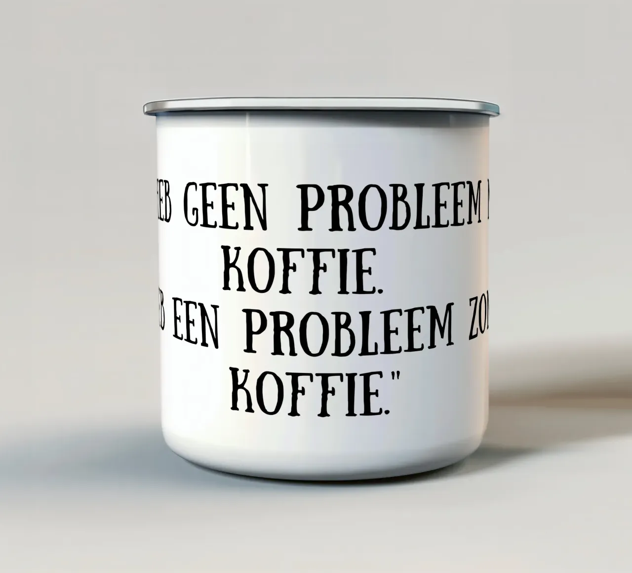 Kaffee Emaille Tasse von Quotes of the day