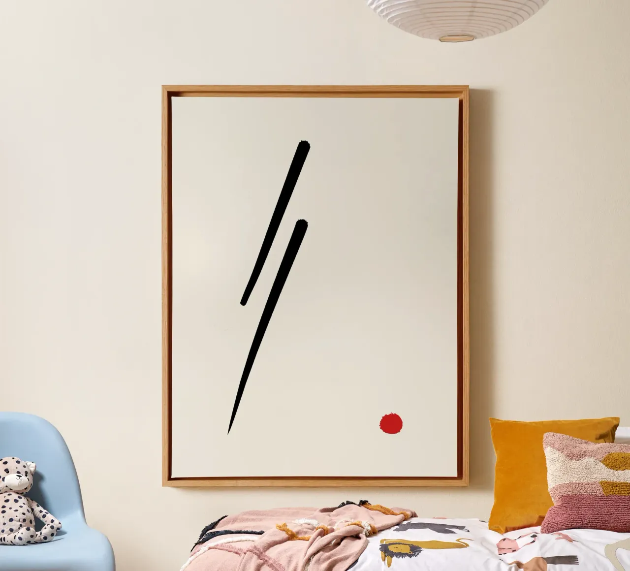 Japandi minimalist artwork II tela con Cornice a cassetta da Imaginative