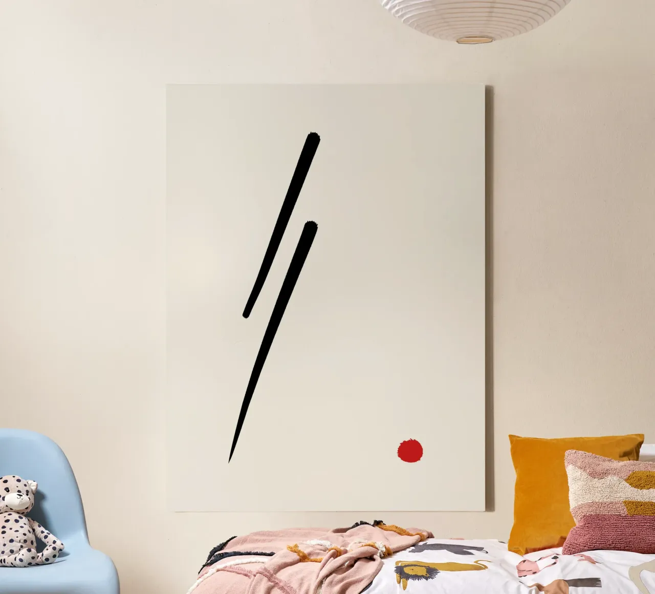 Japandi minimalist artwork II tela con Cornice a cassetta da Imaginative
