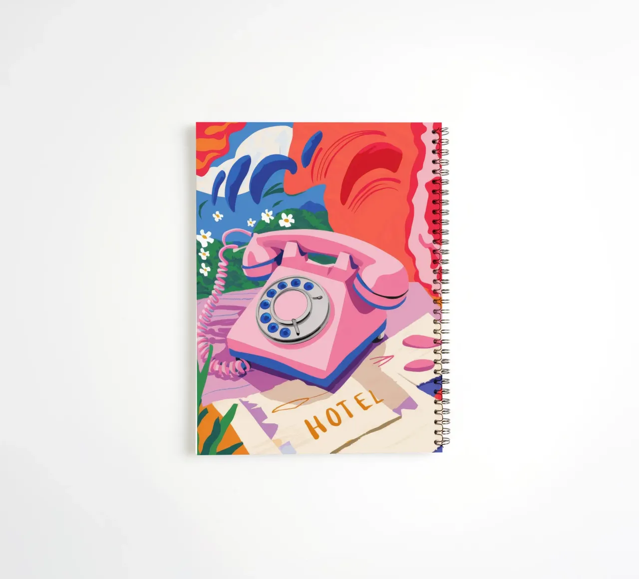 Pink Note Nostalgia spiral notebook by Aurora Muse