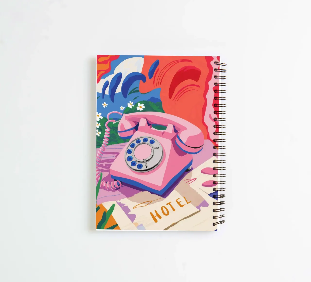Pink Note Nostalgia spiral notebook by Aurora Muse