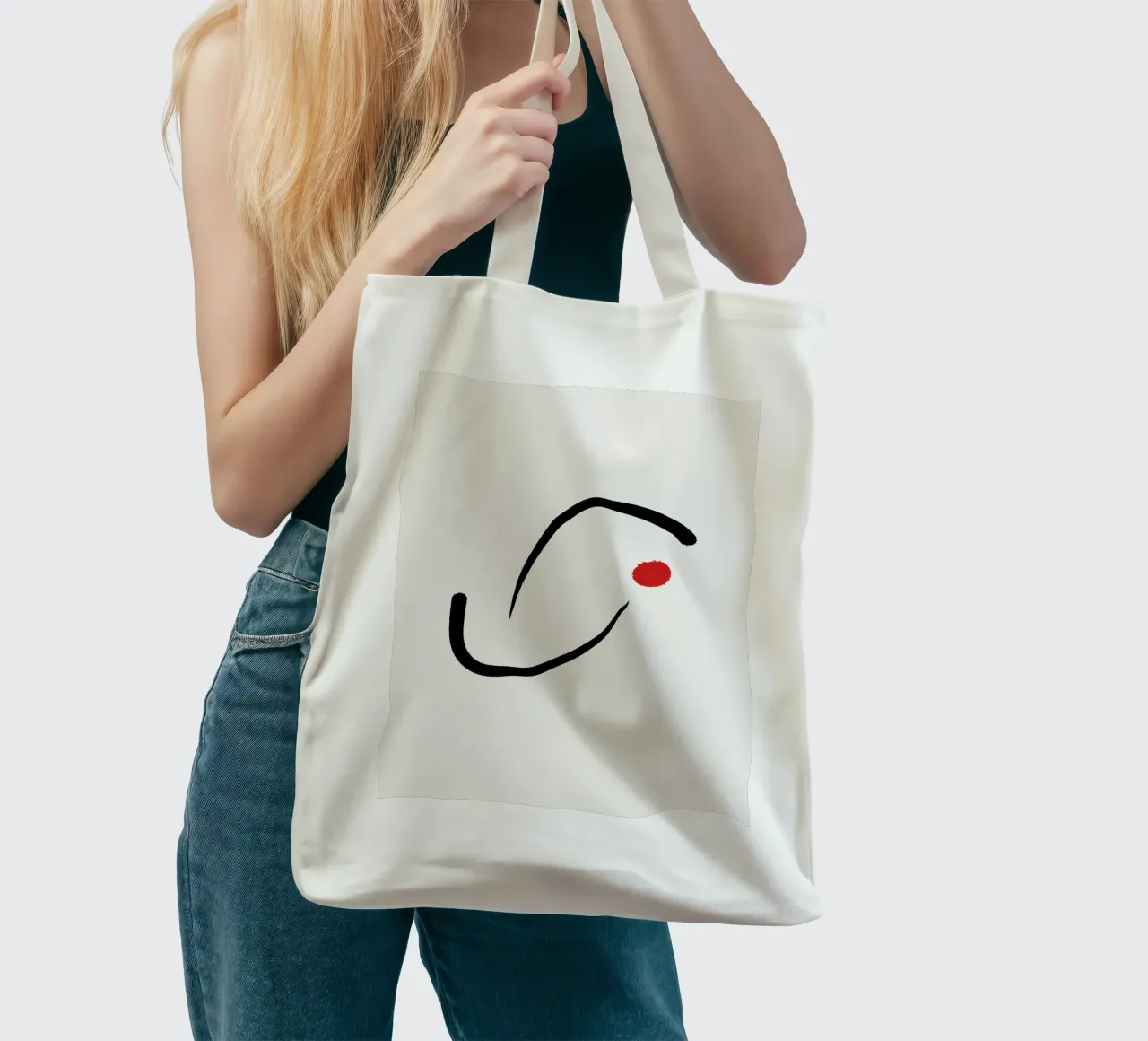 Japandi minimalist artwork III tote bag by Imaginative