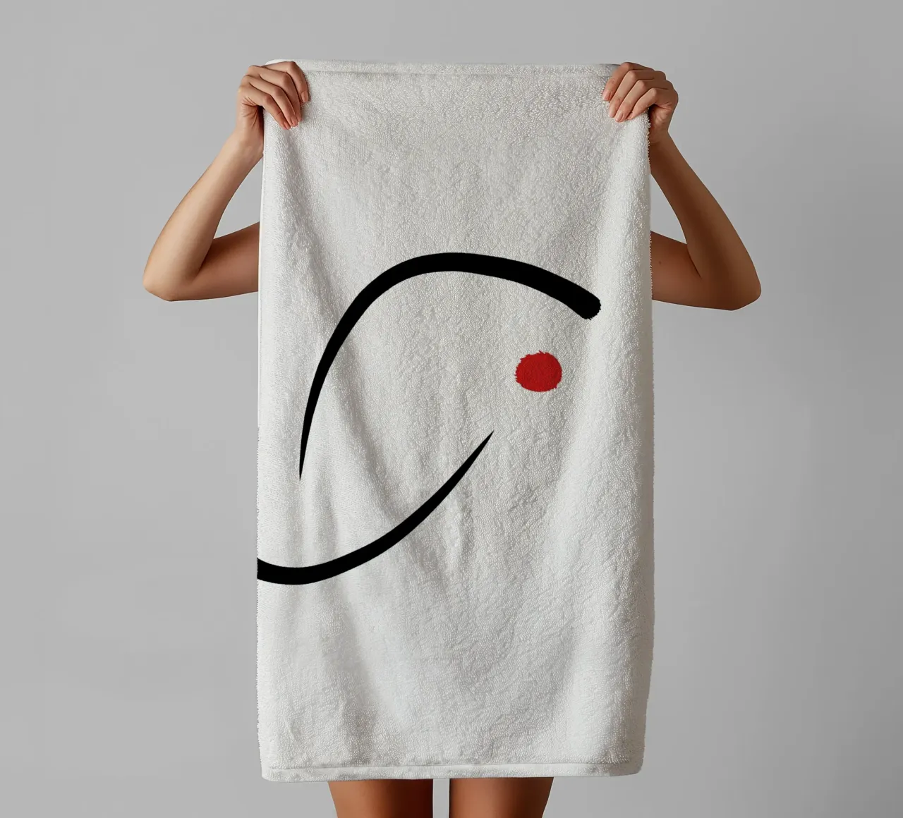 Japandi minimalist artwork III asciugamano da bagno da Imaginative