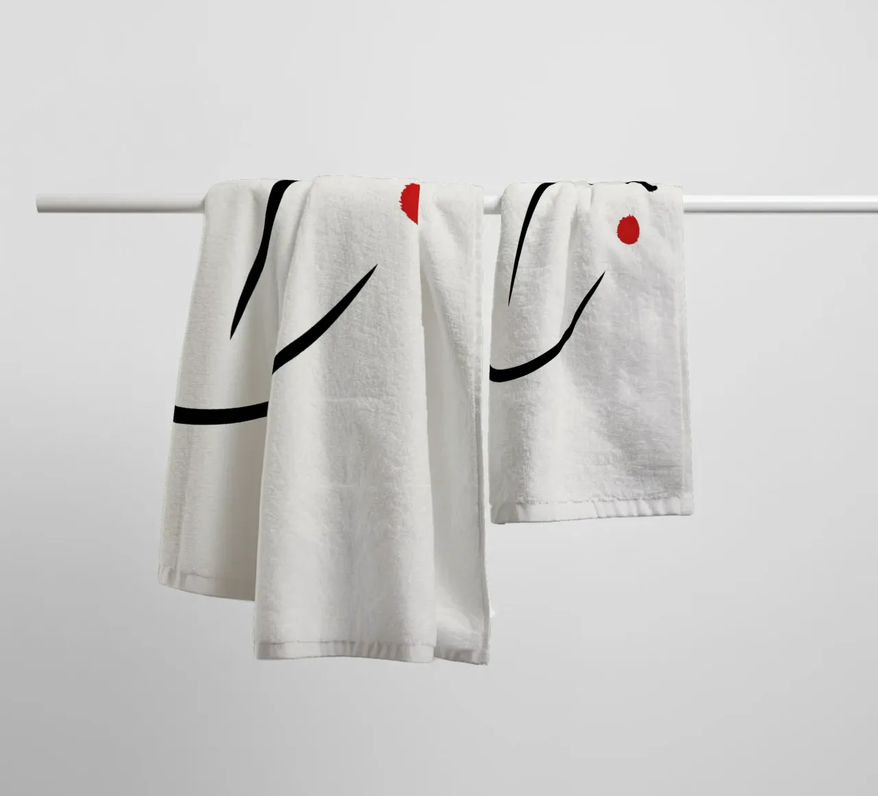 Japandi minimalist artwork III asciugamano da bagno da Imaginative