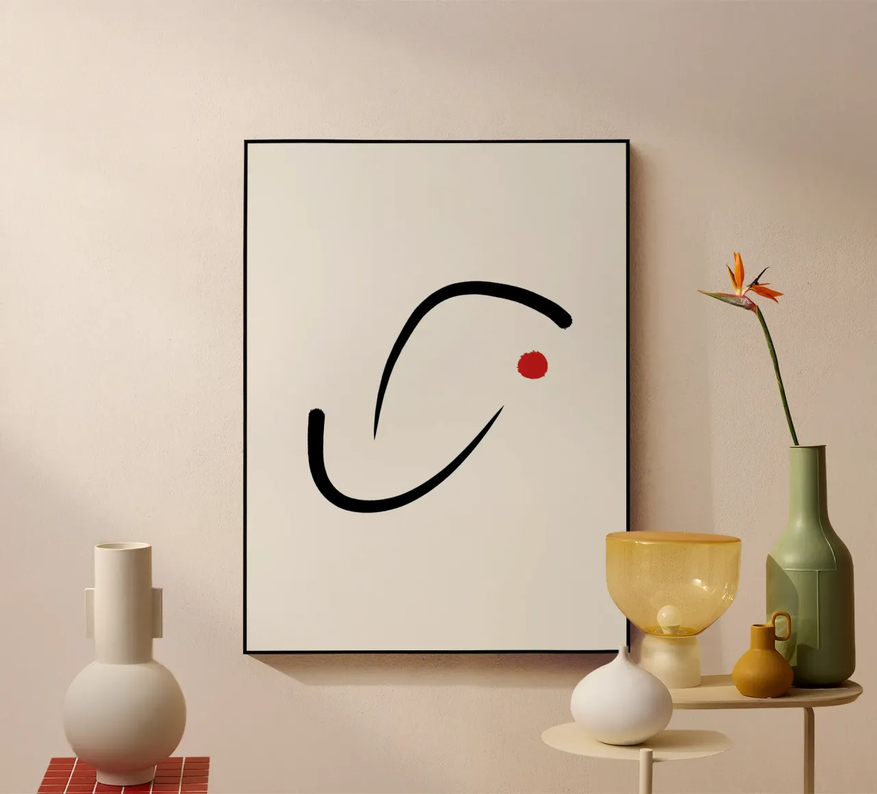 Japandi minimalist artwork III plexiglass da Imaginative