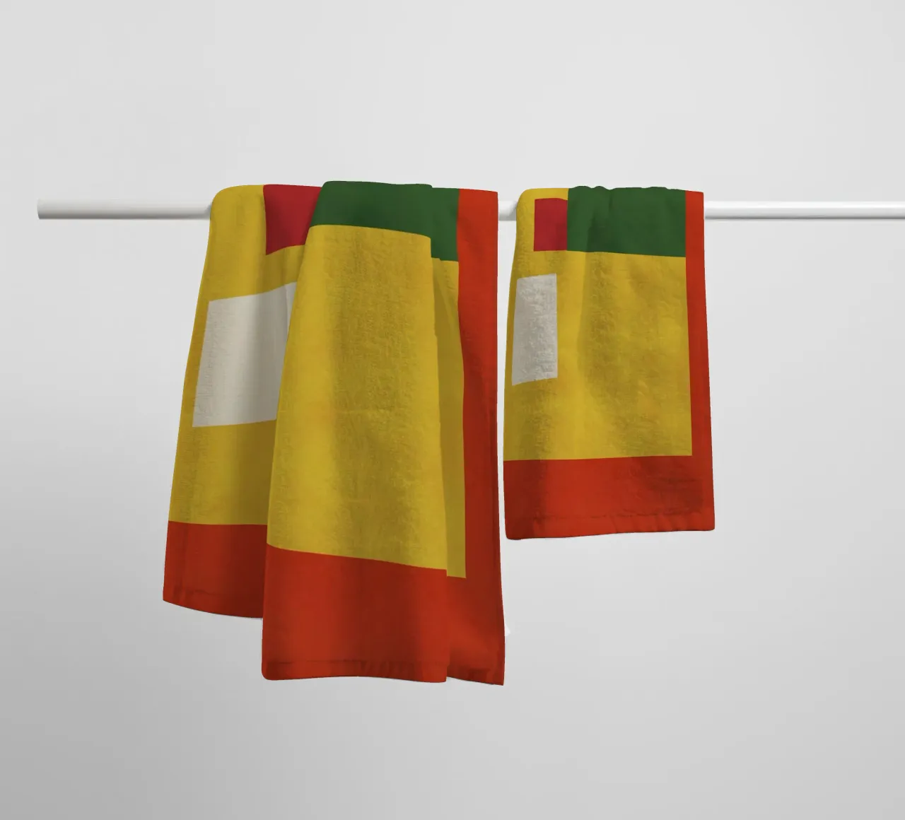 Floor mat arrangement towel by Little Dean